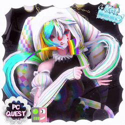 FREE GenderFluid Pride Month Clown.✦ ݁Kayden.✦ ݁Pc+Quest VRCFT Gogoloco Matching Avatars