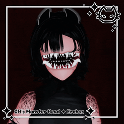 ✦ GM's Monster Head ✦ Erebus ✦ [VRCFT] V1.0 ✦ Teeth Monster Head, Unisex  ★