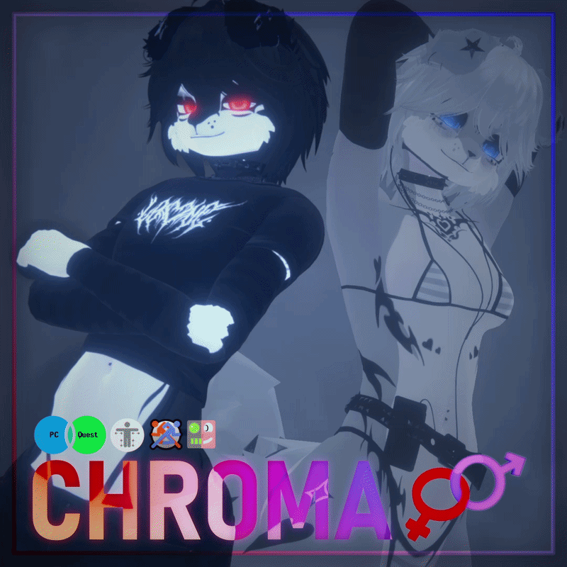 CHROMA [ GENDERFLUID | QUEST | FURRY | FACE TRACKING]
