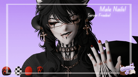 ୨୧ ꒰ Male Nails (Server Freebie)! ꒱ ୨୧