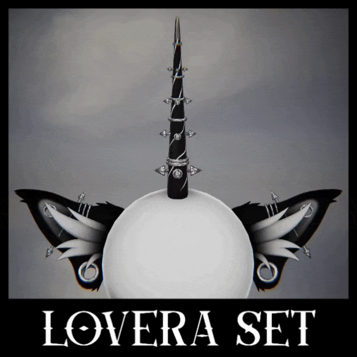 Lovera Set - VRChat Punk Unicorn Ears + Horn