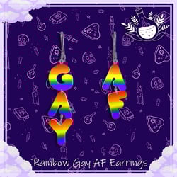 ☽ Elfie's Rainbow Gay AF Earrings ☾