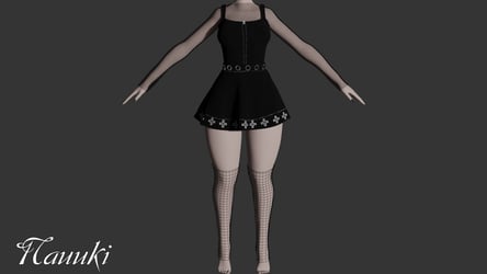 Dress, top, fishnet.
