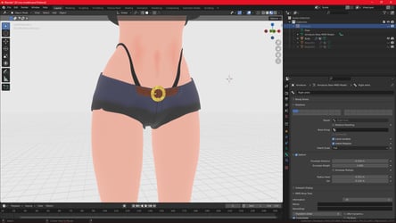 Custom made shorts (from scratch) for VRCHAT model