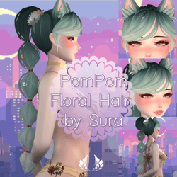 PomPom Floral Hair by Sura