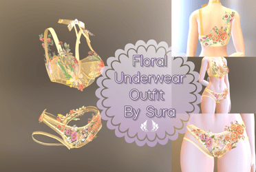 Floral Underwear Set by Sura