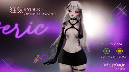 狂気 Kყσuƙι; Kyouki VRChat Avatar Optimize PC + Quest 3.0 Phys Bones SFW