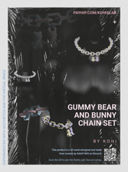gummy bear & bunny chain set (free)