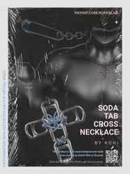 soda tab cross necklace