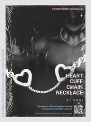 heart cuff chain necklace