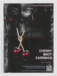 cherry knot earrings (free in server)