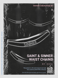 saint & sinner waist chain set