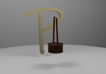 BASKET (with a sign POP up) by P
