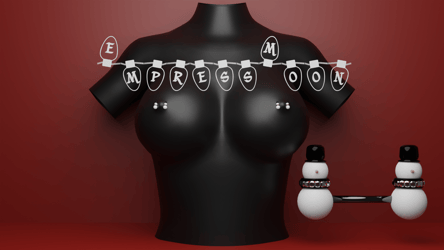 Snowman Nipple Piercings