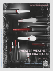 'sweater weather' holiday nails