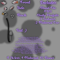 Cow Ears and Tail - VRChat Asset