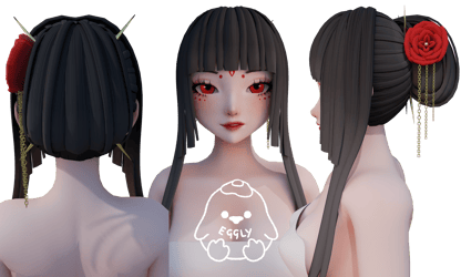 Miku Peach/Flower Hair *Commercial License*