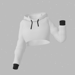 PINK! - "Spotter" Cropped Hoodie