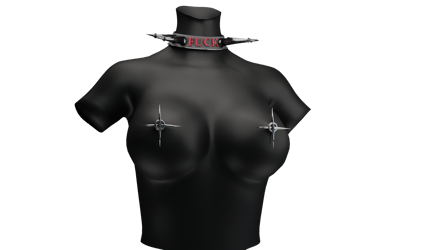F*CK CHOKER + NIPPLES PIERCINGS