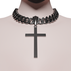 Iced out Cross Cuban link