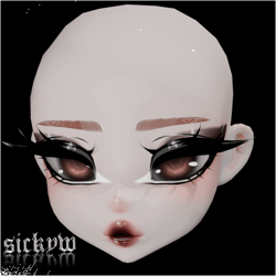 ✧*..´ goth makeup texture for bunisu head v2 (4 tones)
