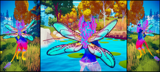 Dragonfly Wings and Antenna FBX Rigged
