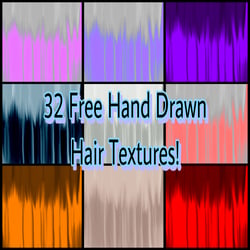 32 Free Hand Drawn Hair Textures!