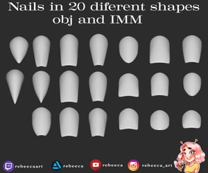 Nails in 20 diferent shapes - Comercial Use