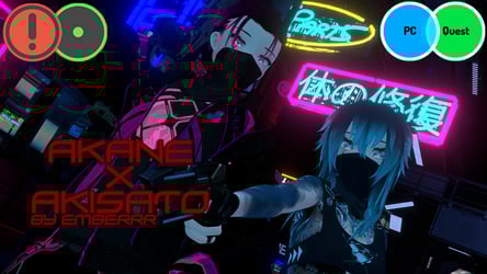 Cybernetic Sniper Couple - Akane x Akisato (VCC/SPS/Quest/Green Ver.) Unity 2022