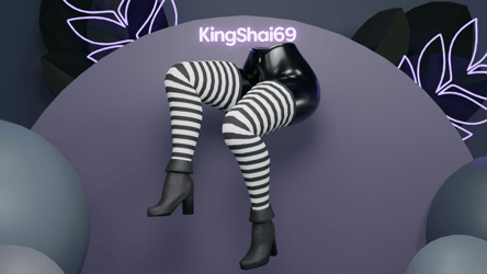 Witchy boots w thigh high socks