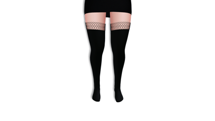 E-Girl Fishnet-top Sockies