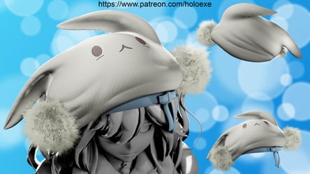 Oversized Bunny Beret