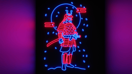 Samurai Neon Sign (Free in Nitro)