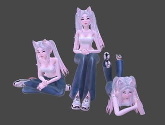 Lazy GF Animated Poses (Nitro Free)