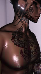 SAK YANT MALE FACE TEXTURE - ZIN(Mike Head)