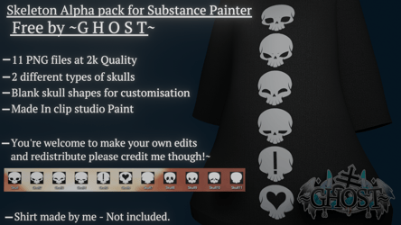 -FREE- Skeleton Alpha Pack