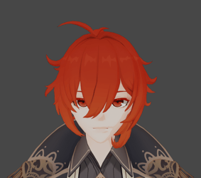 Diluc Edited hair and textures