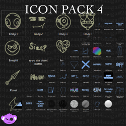 FREE Icons Pack 4 VRCHAT (2 in 1)
