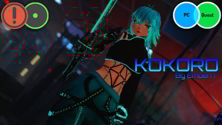 Kokoro - Cybernetic Samurai (VCC/SPS/Quest/Green Ver.) Unity 2022