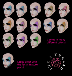 Hand drawn Mike head Makeup Butterfly Pack!