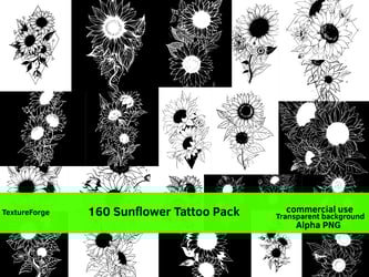 Sunflower Tattoo Pack