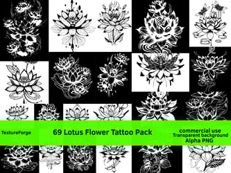 Lotus Flower Tattoo Pack
