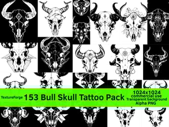 Bull Skull Tattoo Pack