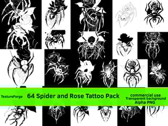 Spider and Rose Tattoo Pack