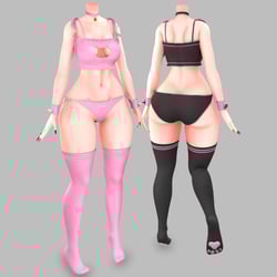 Cat lingerie - Zinpia fit'base / C&P/ Vrchat assets✩
