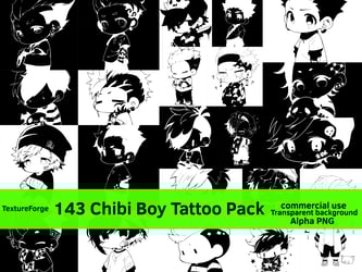 Chibi Boy Tattoo Pack 
