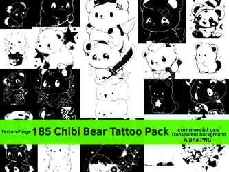 Chibi Bear Tattoo Pack