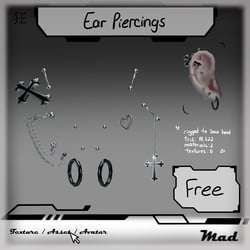 Ear Piercings for Savi Head