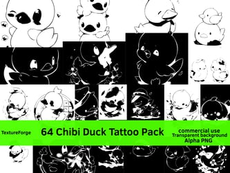Chibi Duck Tattoo Pack