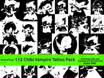 Chibi Vampire Tattoo Pack